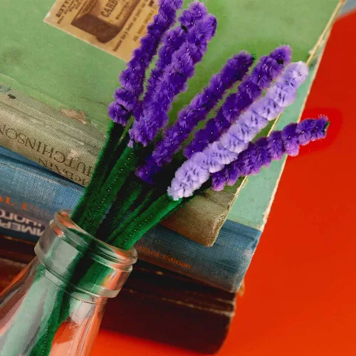 Miniatura 5 de 100 Piezas Limpiapipas Morados, Limpiapipas para Manualidades DIY Artes y Artesanías Decoraciones, Tallos de Chenilla (Morado)