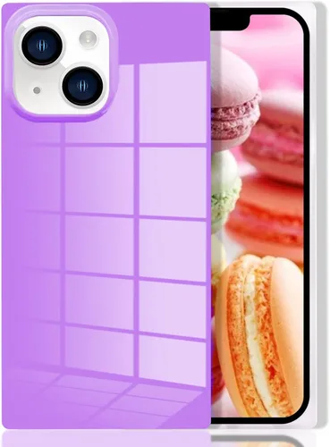 Miniatura 13 de Compatible con Neon Phone Rectangle iPhone 14 Funda para mujer, diseño de lujo de fluorescencia brillante, flexible, suave, delgada, de gel de goma
