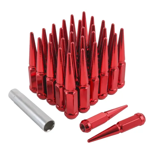 Miniatura 8 de Tuercas de pico con paso de rosca 9/16-18, 32 piezas, azules, asiento cónico con 1 llave de tuerca, reemplazo para Dodge Ram 1500 2500 3500