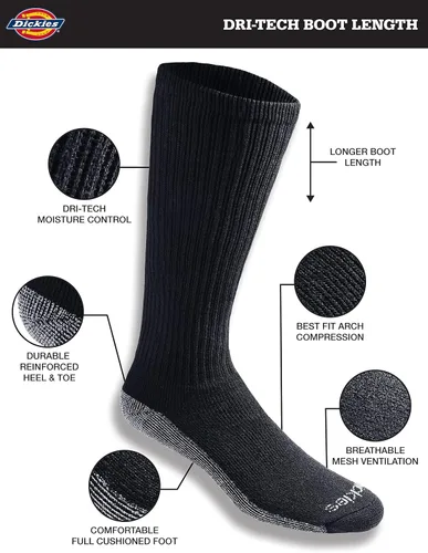Miniatura 2 de Men's Multi-Pack Dri-tech Moisture Control Boot-Length Socks