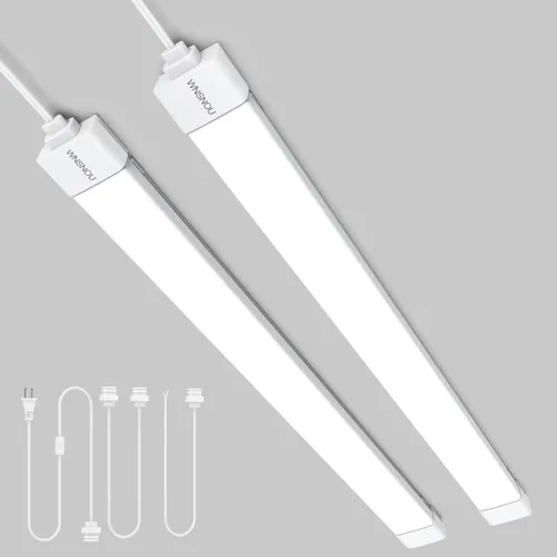 Miniatura 12 de WNSNOU Lámpara de Tubo LED con Enchufe, Luz Utilitaria de Tienda de 1.4 pies, 1800 LM, 5000 K, Luz de Gabinete Enlazable para Garaje, Cocina, Baño