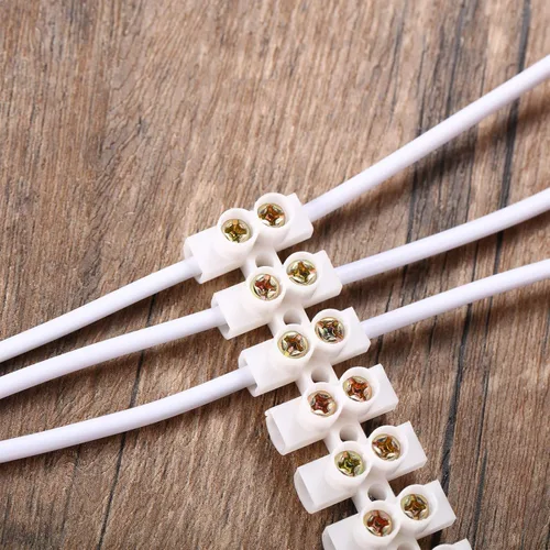 Miniatura 7 de Weewooday Juego de 10 tiras de terminales de 12 posiciones de doble fila de tornillos blancos de 10 a 380 V, bloque de barrera eléctrica