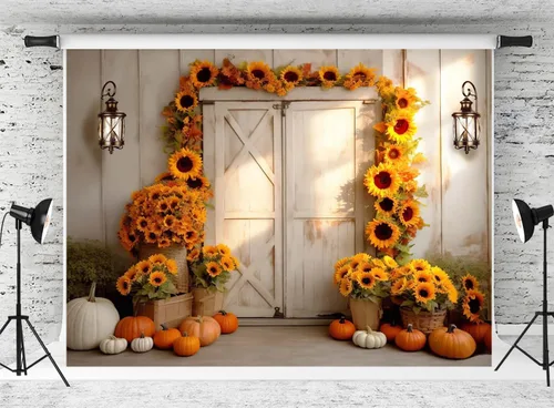 Miniatura 31 de Kate Fondo de fotografía para el día de Acción de Gracias, otoño, calabaza, decoración del hogar, fondo para niños, fiesta, estudio (7 x 5 pies)