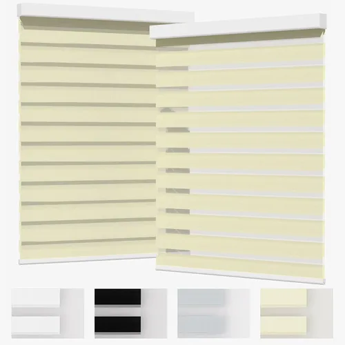 Miniatura 23 de MYshade Persianas enrollables de cebra opacas (85 %) con cordón para ventanas interiores, persianas de doble capa beige para dormitorio, baño, sala