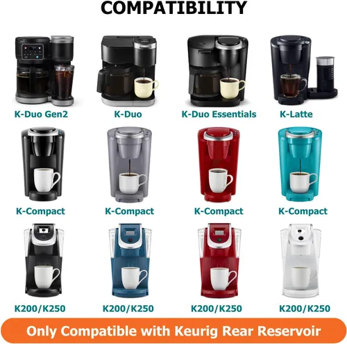 Miniatura 3 de Kit de inicio Keurig de repuesto para cafeteras K-Compact, K-Duo, K-Duo Gen 2, K-Duo Essentials, K-Latte, K200, K250