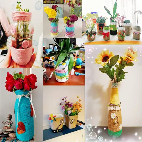 Miniatura 6 de SMART&CASUAL - Cuerda de yute de 328 pies para envolver regalos, manualidades, plantas, jardín, Navidad, artesanías, decoración casera y embalaje