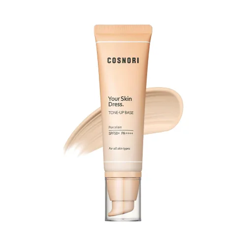 COSNORI Base de tonificación para vestir tu piel, oculta poros y manchas, base de maquillaje correctora de tono con niacinamida, K Beauty, color de