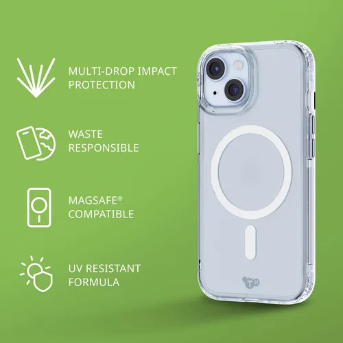 Miniatura 4 de Tech21 Evo - Funda transparente para iPhone 16e y 15, compatible con MagSafe, funda de protección contra impactos, transparente