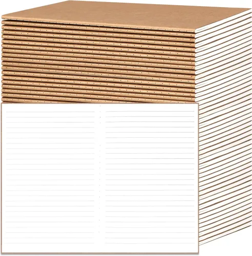 Miniatura 8 de EOOUT 80 piezas de cuadernos de papel kraft para niños, diarios en blanco al por mayor, libros de bocetos, cuaderno de composición de 60 páginas, 80