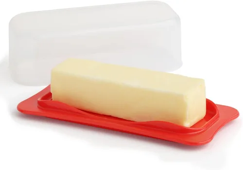Miniatura 9 de Signoraware - Mantequillera con tapa, recipiente para mantequilla con tapa transparente para encimera, refrigerador, plástico duradero, Blanco