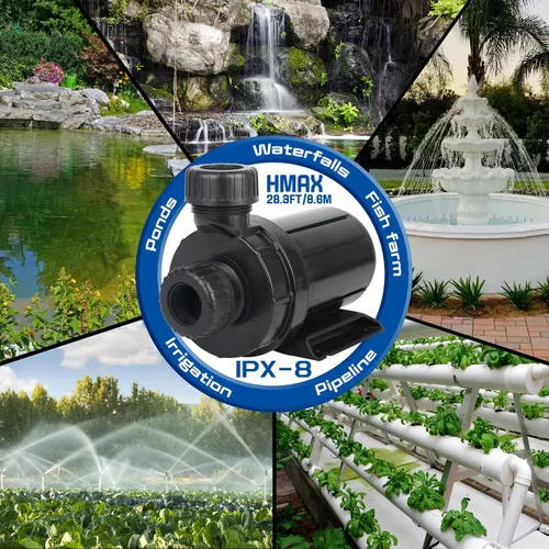 Miniatura 8 de WaterRebirth (PC2000,2000GPH) Bomba de agua sumergible de alto flujo-Casa/Bomba de agua en línea-Bomba sumergible-Bomba de transferencia