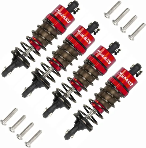 Miniatura 8 de 1/10 62MM RC Kit de amortiguadores llenos de aceite para Tamiya TT-01 TT-02 Hyper Go 1/14 H14BM 14209 Losi Actualizaciones Reemplazar piezas (azul)