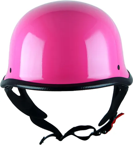 Miniatura 2 de 1Storm Casco de media cara para motocicleta, estilo alemán abierto, aprobado por DOT: HKY602 rosa brillante
