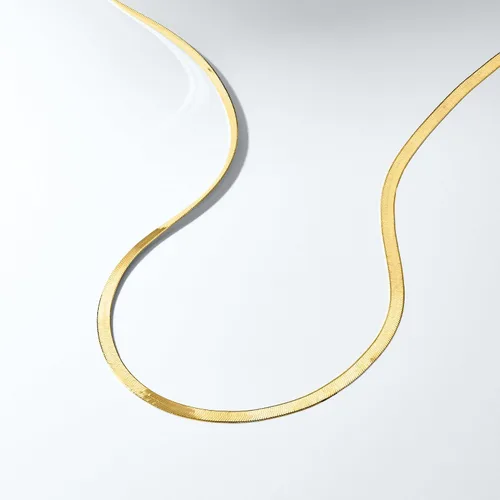 Miniatura 4 de Pure Collection by Ross-Simons 3mm 14kt Yellow Gold Herringbone Necklace