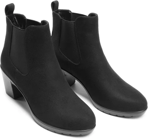 Miniatura 3 de DREAM PAIRS Botines de tacón bajo y grueso para mujer, con puntera de almendra, para otoño, botas cortas