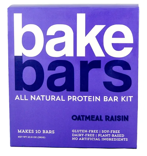Miniatura 8 de bakebars Kit de barras de proteínas totalmente naturales, chispas de chocolate, incluye ingredientes pre-medidos, macro amigables para 10 barras
