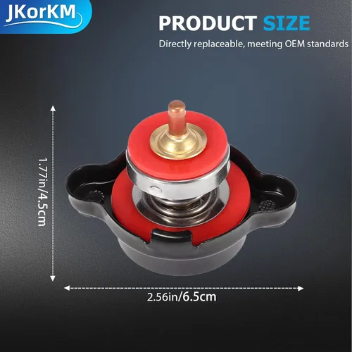 Miniatura 4 de Tapa de Radiador de Alta Presión con Medidor de Temperatura 1.8 Bar 25.6 Psi Compatible con Honda, Kawasaki, Suzuki, Husqvarna Dirt Bike, Yamaha