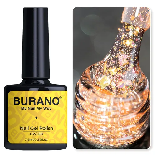 Miniatura 12 de BURANO Esmalte de uñas de gel reflectante, 0.2 fl oz, esmalte de gel reflectante con purpurina de diamante, esmalte de gel de color brillante