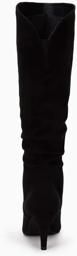 Miniatura 5 de Coutgo Botas altas hasta la rodilla para mujer, con tacón ancho de pantorrilla, puntera puntiaguda, botas largas para invierno