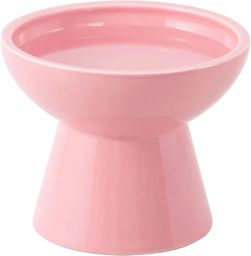 Miniatura 14 de CEEFU Cuenco elevado extra ancho de cerámica para gatos, plato poco profundo de 6.2 pulgadas para aliviar la fatiga de los bigotes, 5 pulgadas