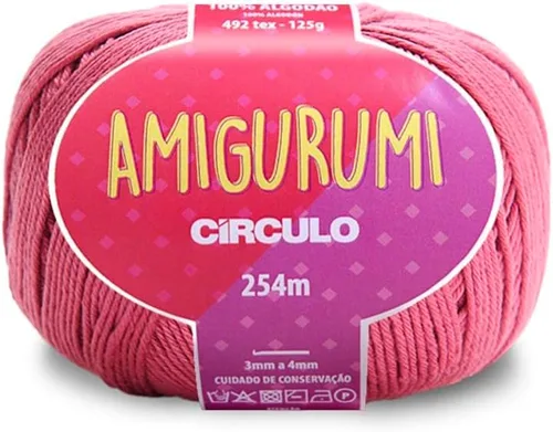Miniatura 22 de Circulo Amigurumi Yarn, 100% Algodón Virgen Brasileño Mercerizado para Crochet y Tejido, Soft Art - Hilo de Peso Deportivo, 4.4 oz, 278 yardas