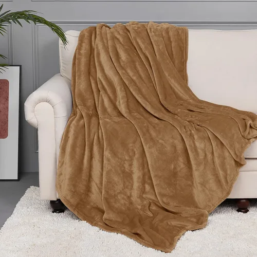 Miniatura 8 de StangH Manta de forro polar verde súper suave, manta de franela de otoño para sofá, oficina y perro, manta ligera de microfibra de felpa para bebé