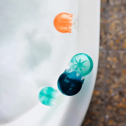 Miniatura 4 de Boon Jellies - Juguetes de baño con ventosa – Juguetes sensoriales para bañera – Juguetes de succión de medusas para la hora del baño – Azul Azul