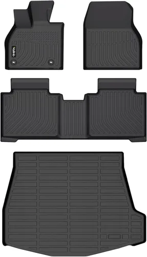 Miniatura 50 de Tapetes de piso para todo clima y forro de carga con respaldo para Chevrolet Suburban de 7 asientos 2021-2025 / GMC Yukon XL de 7 asientos