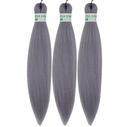 Miniatura 134 de Cabello estirado de fibra Kanekalon para trenzar con cabello humano, color oro rosado, 30 pulgadas