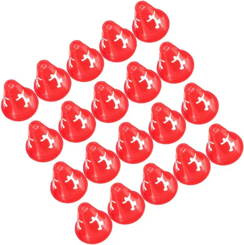 20Pcs Sports Training Cones High PE Agility Markers for Soccer Football Basketball Roller Skating Practice Flat Base for Stable Outdoor Indoor Drills