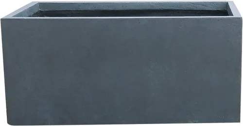 Miniatura 50 de Kante Macetero rectangular de hormigón de 23.2 pulgadas de largo, macetas grandes para interiores y exteriores con orificio de drenaje y tapón