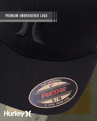 Miniatura 6 de Hurley Gorra de béisbol para hombre - Flexfit - Gorras de béisbol ajustadas para hombre (tamaños: S-XL)
