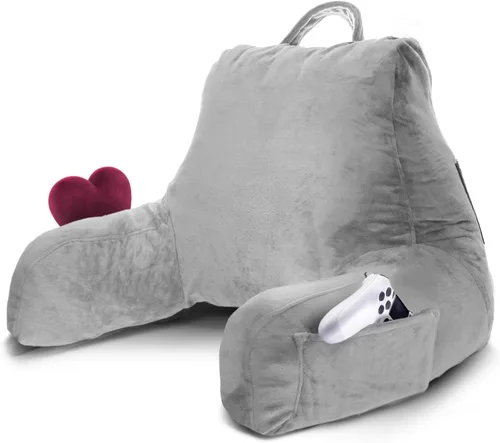 Miniatura 38 de Nestl Almohada de lectura para niños y adolescentes con espuma viscoelástica triturada, almohadas de respaldo para leer, ver y jugar, uso
