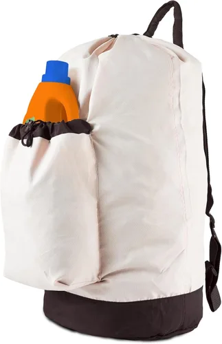Mochila de Lavandería con Correas para el Hombro y Soporte para Detergente, Mochila de Viaje para Lavandería Cesto para Dormitorio Universitario