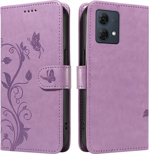 Miniatura 23 de Funda para Motorola Moto E22/E22i, piel sintética, con tarjetero y correa para la muñeca, a prueba de golpes, funda magnética para Motorola Moto Rojo
