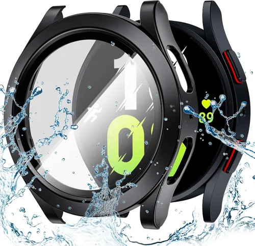 Miniatura 24 de Goton - Funda impermeable para Samsung Galaxy Watch 5 y 4 y FE, protector de pantalla de 40 mm con vidrio templado, 1 paquete de funda dura de PC