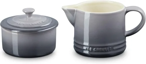 Miniatura 2 de Le Creuset Stoneware Signature - Juego de crema y azúcar, Oyster Ostra