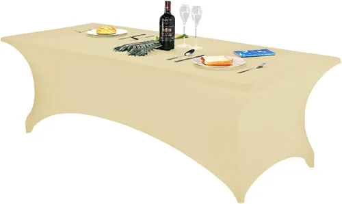 Miniatura 83 de FORLIFE - Funda de mesa de elastano, mantel ajustado de 4 pies para mesas rectangulares, funda elástica para patio, universal para bodas, banquetes