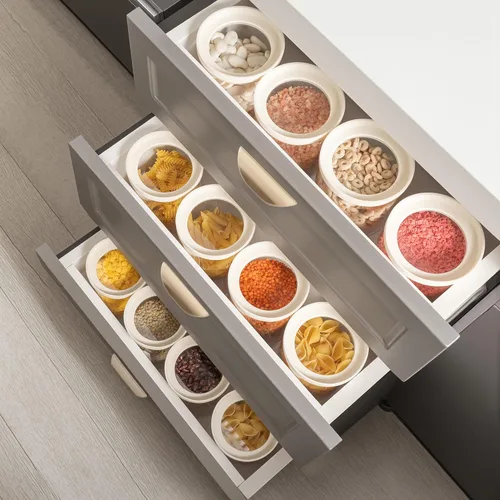 Miniatura 7 de Urban Green Tarro de almacenamiento de alimentos de vidrio con tapa de vidrio, juego de recipientes de alimentos con tapas herméticas, tarro
