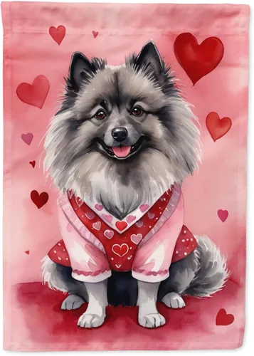 Miniatura 27 de Caroline's Treasures DAC5292CHF - Bandera de Border Collie My Valentine House para porche, grande, con manga para porche, para colgar en la pared