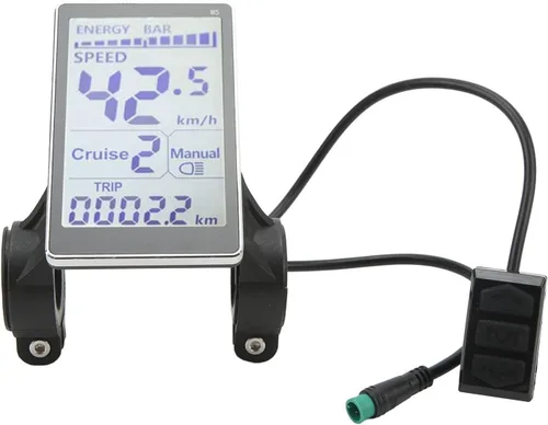 Miniatura 6 de Oumefar Pantalla de panel LCD M5, medidor de pantalla LCD E Scooter estable de 5 pines, fácil de instalar, universal 24 V, 36 V, 48 V, 60 V