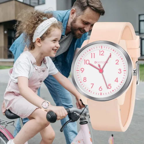 Miniatura 7 de Reloj analógico para niños y niñas, niños y adolescentes, de 5 a 18 años, tiempo de aprendizaje y fácil de leer, reloj de pulsera minimalista
