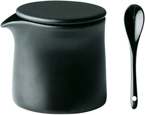 Miniatura 5 de Multi Sugar Bowl - Jarra de cerámica para crema, jarra de salsa con cuchara, 9 onzas