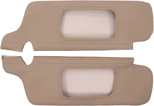 MOTOKU Par de Viseras Solares de Microfibra de Color Beige para el Lado del Conductor Izquierdo y del Pasajero Derecho, Reemplazo para Ford Mustang
