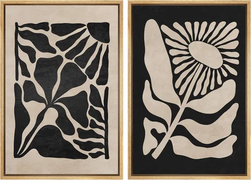 Miniatura 84 de SIGNWIN Lienzo enmarcado para pared, juego de arte sereno de paisaje de pantanos, ilustración rústica, arte moderno, minimalismo, decorativo