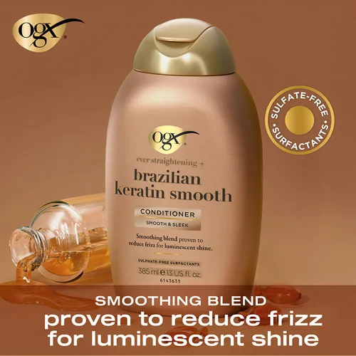 Miniatura 2 de organix OGX - Acondicionador de terapia brasileña de 13.0 fl oz, queratina, 13 onzas, (paquete de 3)