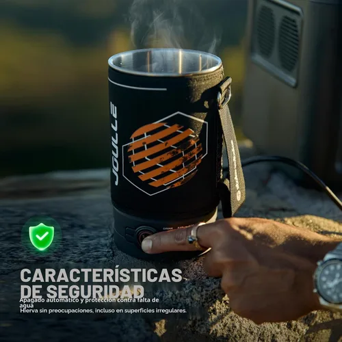 Miniatura 7 de Hervidor Eléctrico Stoke Voltaics, Hervidor de Agua Portátil de 120V para Café y Té, Hervidor de Té Mini de Acero Inoxidable 304, Hervidor de Agua