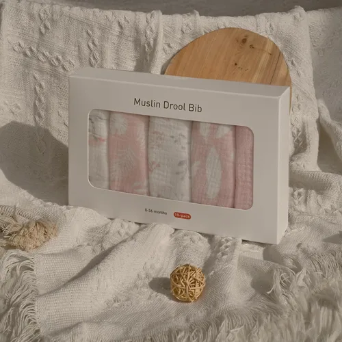 Miniatura 8 de Baberos de muselina unisex para niños y niñas, paquete de 10 baberos de algodón suave para babeo de dentición, regalo esencial de ducha