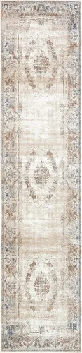 Miniatura 3 de Unique Loom Chateau Collection - Alfombra victoriana, texturizada, envejecida, vintage, tradicional, 3 x 13 pies, beige/marrón claro