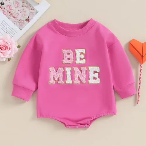 Miniatura 2 de Socutebabe Mameluco de burbujas para el día de San Valentín para bebé, niña y niño, diseño de corazón